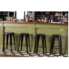 Bolero High Metal Bar Stools Black (4 Pack)