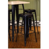 Bolero High Metal Bar Stools Black (4 Pack)