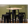 Bolero High Metal Bar Stools Black (4 Pack)