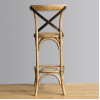 Bolero Wooden Bar Stool with Backrest