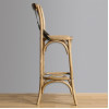 Bolero Wooden Bar Stool with Backrest