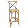 Bolero Wooden Bar Stool with Backrest