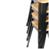 Bolero Bistro Metal Low Bar Stool with Wooden Seat Pad Black (Pack of 4) Bolero Bistro Metal Low Bar Stool with Wooden Seat Pad Black (Pack of 4)