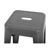 Bolero Bistro Metal High Bar Stool Gun Metal Grey (4 Pack)