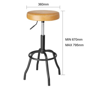 Bolero Brooklyn PU High Bar Stool - Caramel