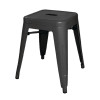 Bolero Bistro Metal Low Bar Stool Black (Pack of 4)