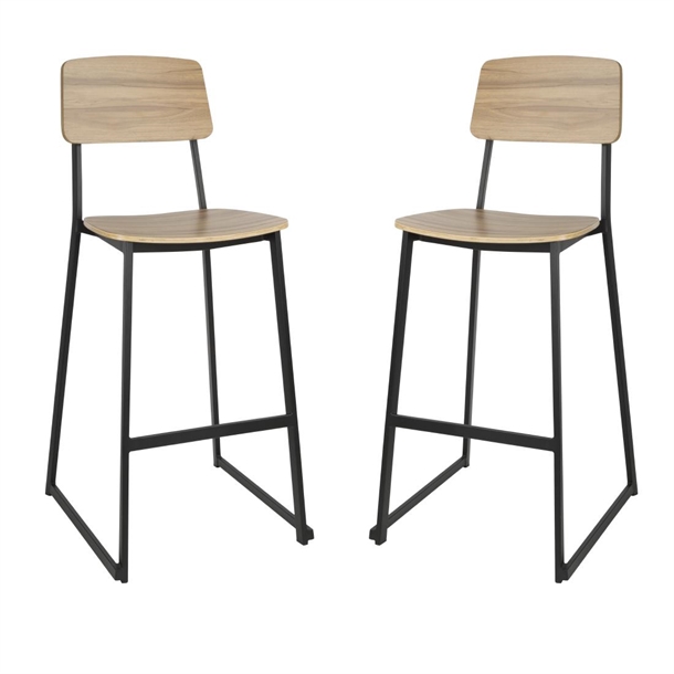 Bolero Beaufort Wooden Interior High Stools (2 Pack)