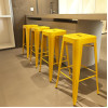 Bolero Bistro Metal High Bar Stool Yellow (4 Pack)