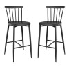 Bolero Windsor Aluminium Black High Stools (2 Pack)