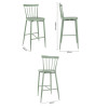 Bolero Windsor Aluminium Green High Stools (2 Pack)