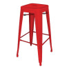 Bolero Bistro Metal High Bar Stool Red (Pack of 4)