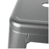 Bolero High Metal Bar Stools with Back Rests Gun Metal Grey (4 Pack)