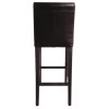 Bolero Dark Brown Faux Leather Wooden Bar Stool