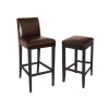 Bolero Dark Brown Faux Leather Wooden Bar Stool
