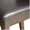Bolero Dark Brown Faux Leather Wooden Bar Stool