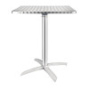 Bolero Square Flip-Top Table Stainless Steel 600mm