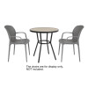 Bolero Marston Round Outdoor Table Black 700mm