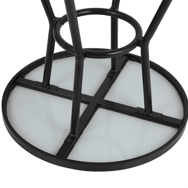 Bolero Marston Round Outdoor Table Black 700mm