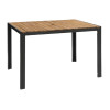 Bolero Acacia Wood and Steel Rectangular Table 1200mm