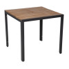 Bolero Square Steel and Acacia Table 800mm