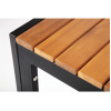 Bolero Square Steel and Acacia Table 800mm