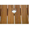 Bolero Square Steel and Acacia Table 800mm