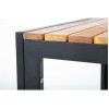 Bolero Square Steel and Acacia Table 800mm