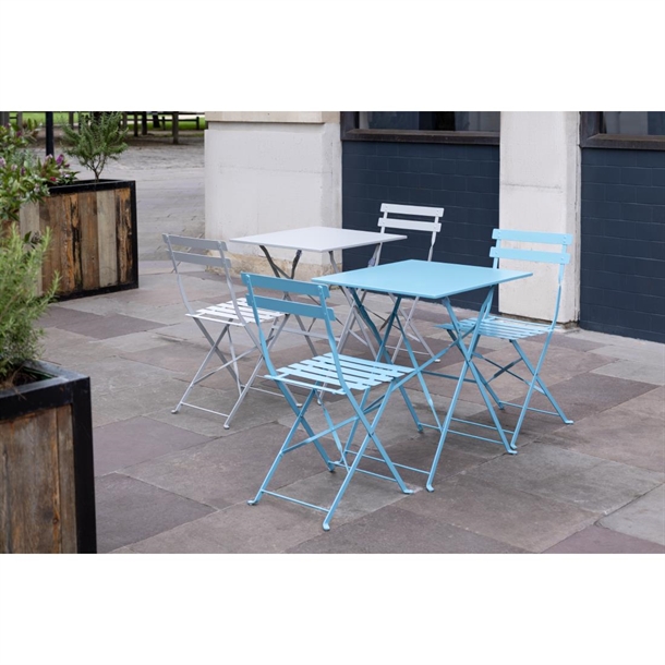 Bolero Grey Square Pavement Style Steel Table Bolero Grey Square Pavement Style Steel Table