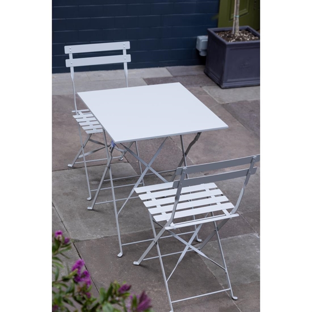 Bolero Grey Square Pavement Style Steel Table Bolero Grey Square Pavement Style Steel Table