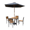 Bolero Square Steel and Acacia Table 800mm