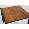 Bolero Square Steel and Acacia Table 800mm