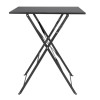 Bolero Black Square Pavement Style Steel Table Bolero Black Square Pavement Style Steel Table