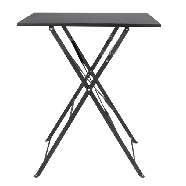 Bolero Black Square Pavement Style Steel Table Bolero Black Square Pavement Style Steel Table