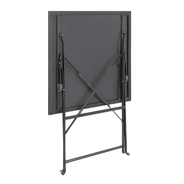 Bolero Black Square Pavement Style Steel Table Bolero Black Square Pavement Style Steel Table