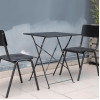 Bolero Black Square Pavement Style Steel Table Bolero Black Square Pavement Style Steel Table