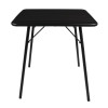 Bolero Square Slatted Steel Table Black 700mm Bolero Square Slatted Steel Table Black 700mm