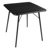 Bolero Square Slatted Steel Table Black 700mm Bolero Square Slatted Steel Table Black 700mm