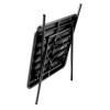 Bolero Square Slatted Steel Table Black 700mm Bolero Square Slatted Steel Table Black 700mm