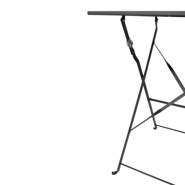 Bolero Black Square Pavement Style Steel Table Bolero Black Square Pavement Style Steel Table