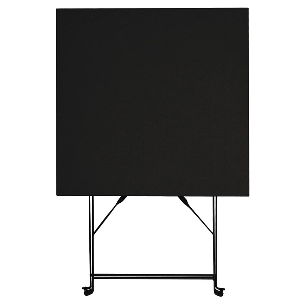 Bolero Black Square Pavement Style Steel Table Bolero Black Square Pavement Style Steel Table