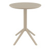 Furnlink Siesta Sky Folding Table 60 Round - Taupe