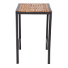 Bolero Square Steel and Acacia Bar Table 600mm Bolero Square Steel and Acacia Bar Table 600mm
