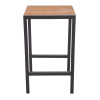 Bolero Square Steel and Acacia Bar Table 600mm Bolero Square Steel and Acacia Bar Table 600mm