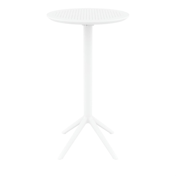Furnlink Siesta Sky Folding BAR Table 60 Round - White Furnlink Siesta Sky Folding BAR Table 60 Round - White