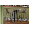 Bolero Bistro Metal Square Bar Table Black with Wooden Top 600mm
