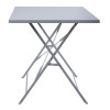 Bolero Pavement Style Folding Table Grey 1100mm x 700mm