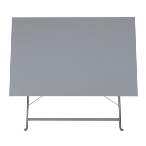 Bolero Pavement Style Folding Table Grey 1100mm x 700mm Bolero Pavement Style Folding Table Grey 1100mm x 700mm