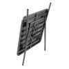 Bolero Square Slatted Steel Table Grey 700mm Bolero Square Slatted Steel Table Grey 700mm