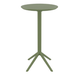 Furnlink Siesta Sky Folding BAR Table 60 Round - Olive Green