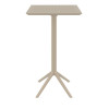 Furnlink Siesta Sky Folding BAR Table 60 Square - Taupe Furnlink Siesta Sky Folding BAR Table 60 Square - Taupe
